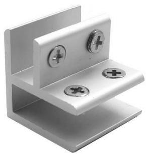Glass Shelf Support Bracket Aluminum For 10-12 MM