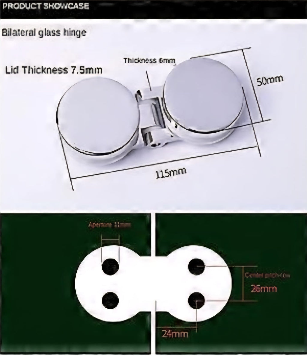 Glass Door Hinge parts,round chrome plated